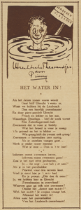 717088 Gedichtje 'HET WATER IN!' van 'Pimmy' uit de serie 'Utrechtsche Theerandjes', gepubliceerd in het weekblad ...